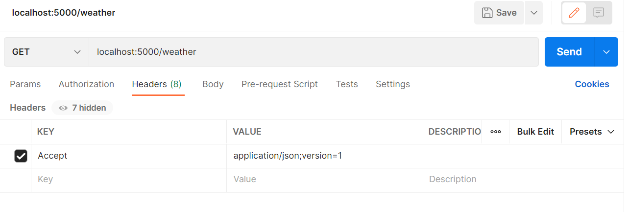 Verification in Postman using the Accept header